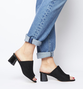 Office O-message- Feature Heel Mule BLACK