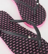 Souls Black Neon Massage Sole Flip Flops New Look