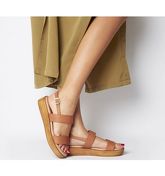 Office Madison- Double Strap Sandal TAN LEATHER