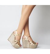 Office Hot-summer Ultra Glam Wedge GOLD LEATHER