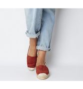Office Fulfilled Square Toe Espadrille RUST SUEDE