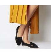 Office Flannery Bow Loafer BLACK SUEDE