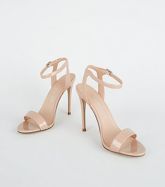 Nude Patent 2 Part Stiletto Heels New Look Vegan