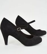 Extra Wide Fit Black Mary Jane Courts New Look Vegan