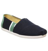 Toms Classic NAVY GREEN BLOCK CANVAS