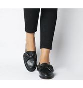 Office Forum Bow Loafer BLACK LEATHER BLACK SOLE