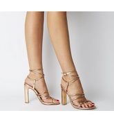 Office Harmonia- Strappy Block Heel ROSE GOLD