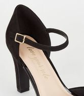 Black Suedette 2 Part Court Shoes New Look Vegan