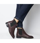 Office Acorn- Feature Chelsea Ankle Boot BURGUNDY LEATHER FEATURE CHELSEA