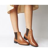 Office Acorn- Feature Chelsea Ankle Boot TAN LEATHER SNAKE FEATURE CHELSEA