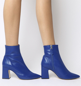 Office Alto- Pointed Block Heel Shape BLUE LEATHER