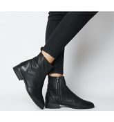 Office Ashleigh Wf Flat Ankle Boots BLACK LEATHER