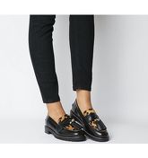 Office Frame Tassel Loafer BLACK BOX LEATHER W LEOPARD