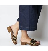 Office Meadow-block Mule LEOPARD COW HAIR EFFECT