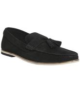 Office Favour Tassel Loafer BLACK SUEDE