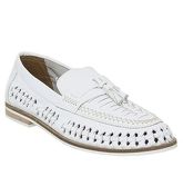 Office Camden Woven Tassel Loafer WHITE LEATHER