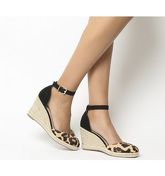 Office Marsha Closed Toe Espadrille Wedge LEOPARD