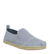 Toms Alpargata Deconstructed Espadrille CORNFLOWER BLUE SLUB CHAMBRAY