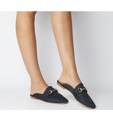 Office Fondness Mule Loafer NAVY RAFFIA