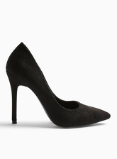 Womens Wide Fit Caterina Stiletto Court Shoes, BLACK