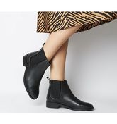 Office Acorn- Feature Chelsea Ankle Boot BLACK LEATHER PATENT FEATURE CHELSEA