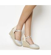 Office Mamacita Closed Toe Espadrille SILVER LUREX