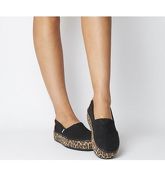 Toms Alpargata Broadwalk BLACK CANVAS LEOPARD WRAP