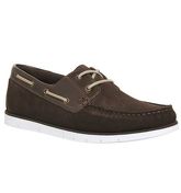 Ask the Missus Harbour Boat Shoe BROWN SUEDE