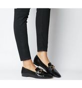 Office Favoured- Bow Trim Loafer BLACK LEATHER
