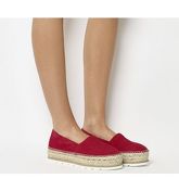 Gaimo for OFFICE Silencio Wedge Espadrille RED SUEDE