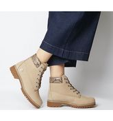 Timberland Slim Premium 6 Inch Boot CREAM SNAKE COLLAR