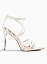 Womens Sloane White Pointed Sandals, WHITE