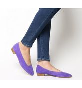 Office Fairy Square Toe Ballet PURPLE SUEDE