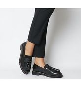 Office Frame Tassel Loafer BLACK BOX LEATHER W BLACK PONY