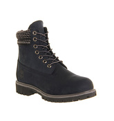 Timberland 6 Inch Double Collar Boot NAVY NUBUCK PLAID