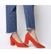 Office Mama Point Court With Chunky Heel RED
