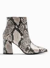 Womens Abi Grey Pointed Ankle Boots, GREY