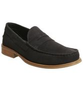 Ask the Missus Bonjourno Penny Loafer BLACK NUBUCK