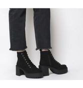 Office Animal- Chunky Lace Up Boot BLACK