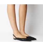 Office Fan-club Split Point Slingback BLACK SNAKE W BLACK