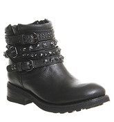 Ash Tatum Biker Boots BLACK NAPPA DESTROYER LEATHER