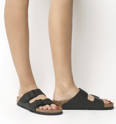 Birkenstock Arizona Two Strap BLACK BIRKO FLOR