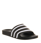 adidas Adilette Sliders BLACK WHITE