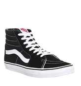 Vans Sk8 Hi BLACK WHITE CANVAS