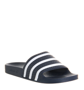 adidas Adilette Sliders NAVY WHITE