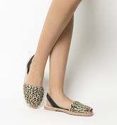 Solillas Sandal LEOPARD BLACK BACK STRAP