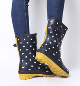 Joules Molly Welly FRENCH NAVY SPOT