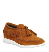 Oki Kutsu Uno Fringe Sneaker RUST SUEDE