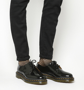 Dr. Martens 3 Eyelet Shoe BLACK PATENT