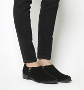 Office Flex Zip Side Western Shoe BLACK VELVET